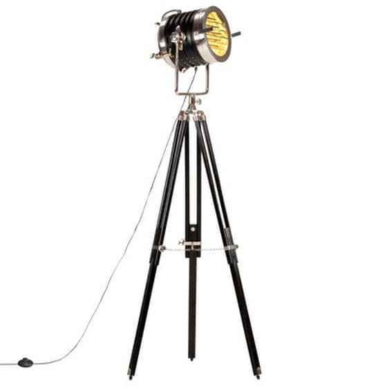 Vidaxl Φωτιστικό Δαπέδου Προβολέας Τρίποδο Μαύρο 171 Εκ. Ξύλο Μάνγκο image 2