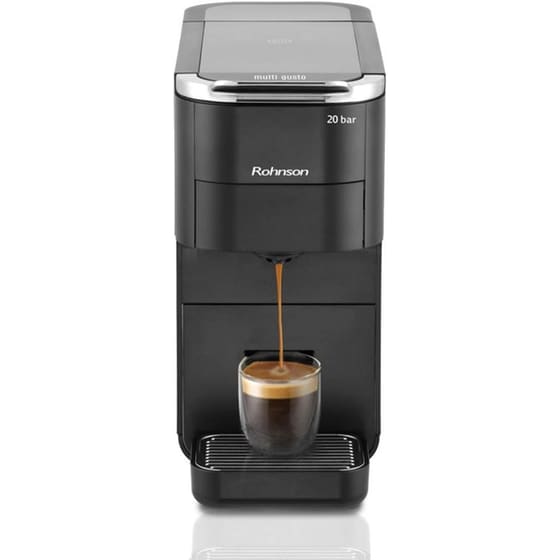 ROHNSON R-98055 ΠΟΛΥΣΥΜΒΑΤΗ Μηχανή Espresso με κάψουλες και αλεσμένο καφέ Μάυρο image 2