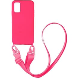 Θήκη Samsung Galaxy A02S - Sonique Carryhang Liquid Silicone Strap - Ροζ