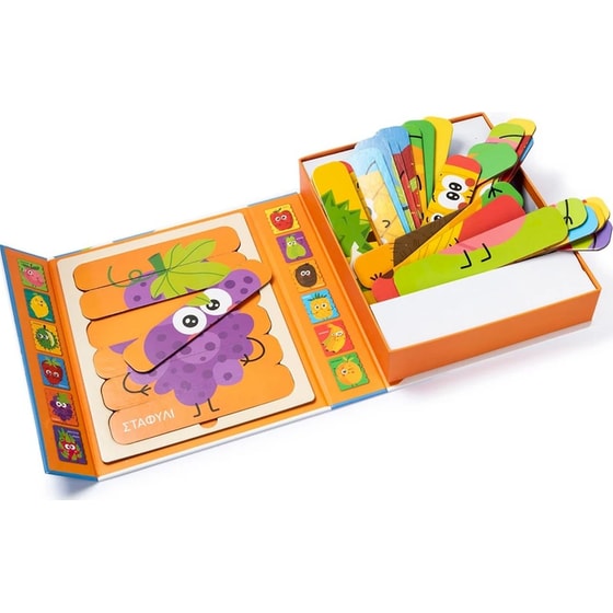 Stick Puzzles: 12 Φρούτα (12 Παζλ/ 36 Κομμάτια) image 1