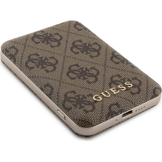 Powerbank Guess 4G Magnetic Compatible MagSafe 5000mAh - Καφέ image 3