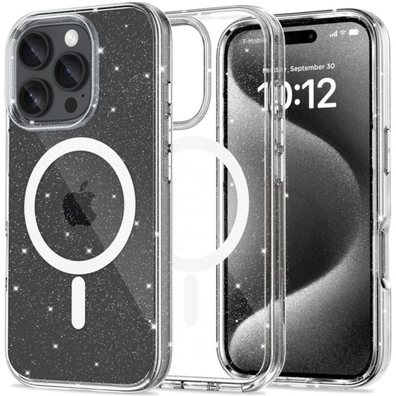 Θήκη Apple iPhone 16 Pro Max - Tech-Protect Flexair Hybrid Σκληρή με MagSafe - Glitter (5906302311453) image 0