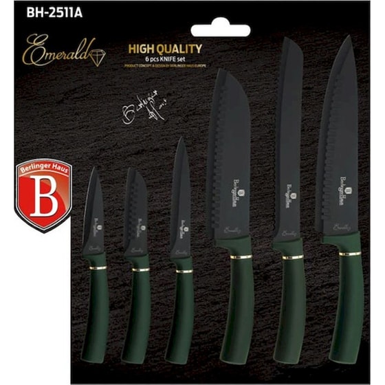 Σετ Μαχαίρια Berlinger Haus Emerald Collection από Ανοξείδωτο Ατσάλι 6 Τμχ image 2