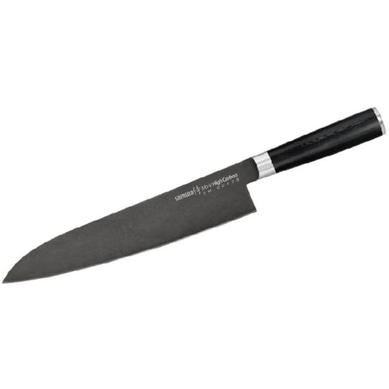 Μαχαίρι Chef Samura Mo-v Stonewash από Ανοξείδωτο Ατσάλι 24 cm - Μαύρο image 0