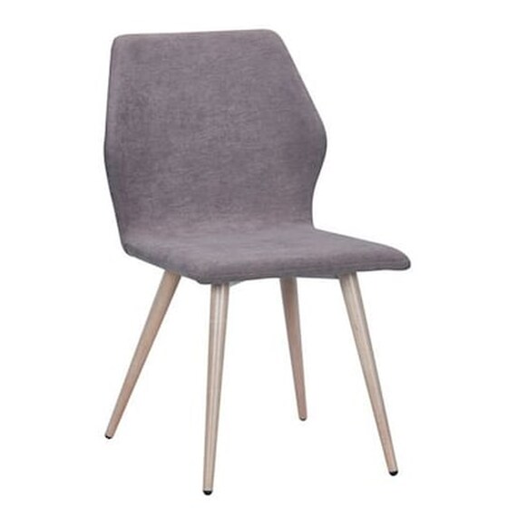 Καρέκλα Woodwell από Μέταλλο / Ύφασμα Σετ 4 Τμχ - Γκρι image 0