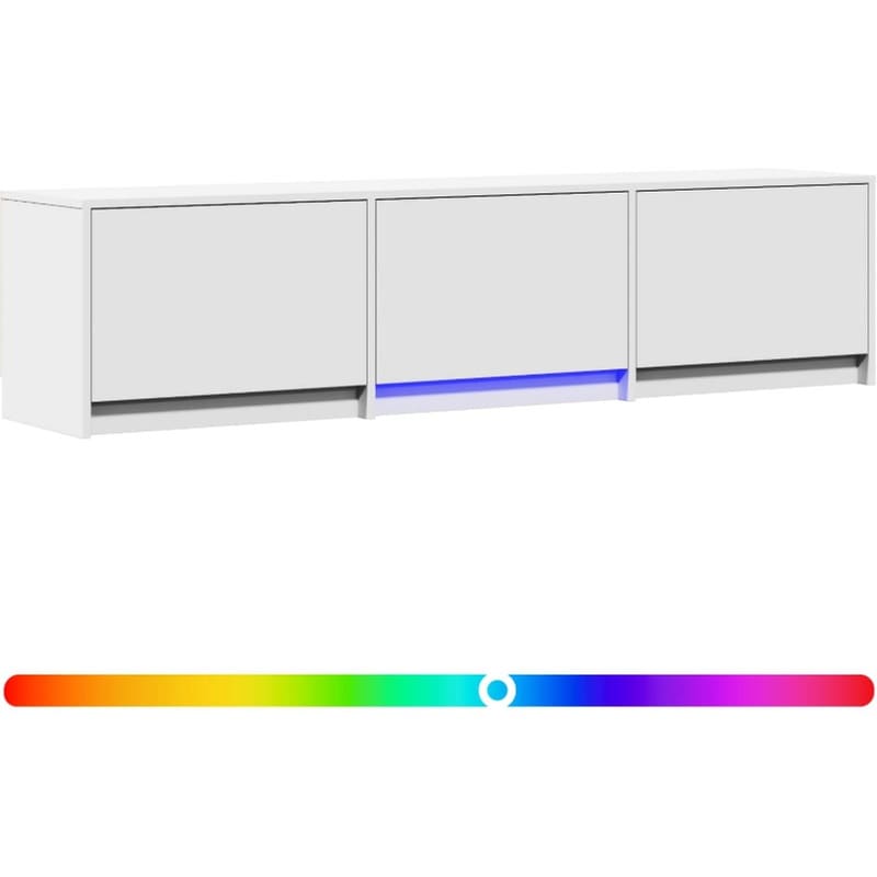 Έπιπλο Τηλεόρασης VidaXL με LED 165 x 34 x 40 cm - Λευκό