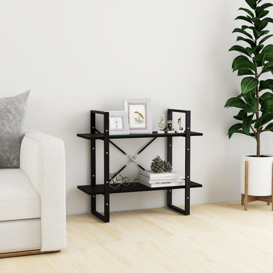 Βιβλιοθήκη VidaXL από Μέταλλο 80x30x70 cm - Μαύρο image 1