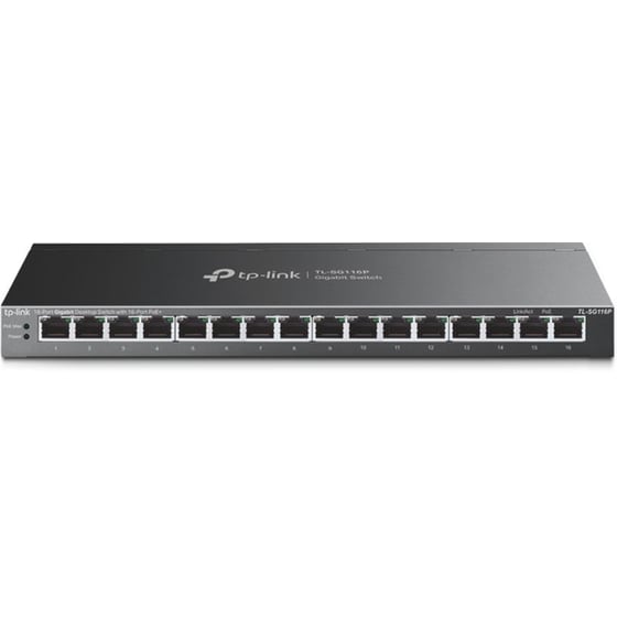 TP-Link TL-SG116P Network Switch Unmanaged L2 Gigabit Ethernet (1000 Mbps) 16-Port PoE+ Support image 0