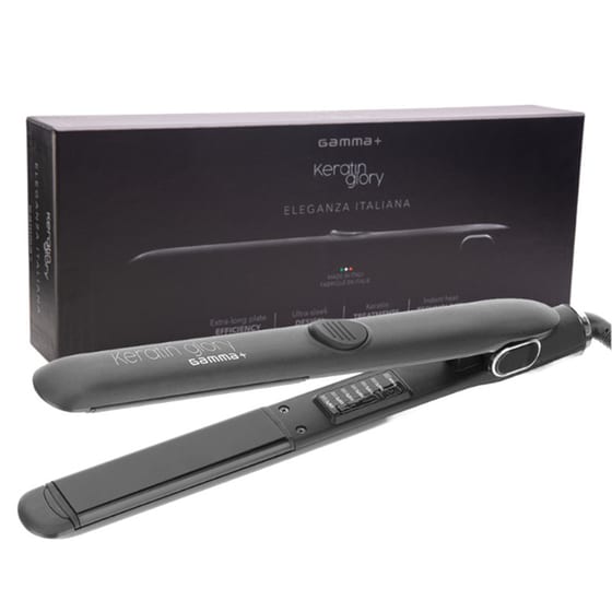 Επαγγελματική Πρέσα Μαλλιών Gamma+ Keratin Glory Black 25,4mm image 0