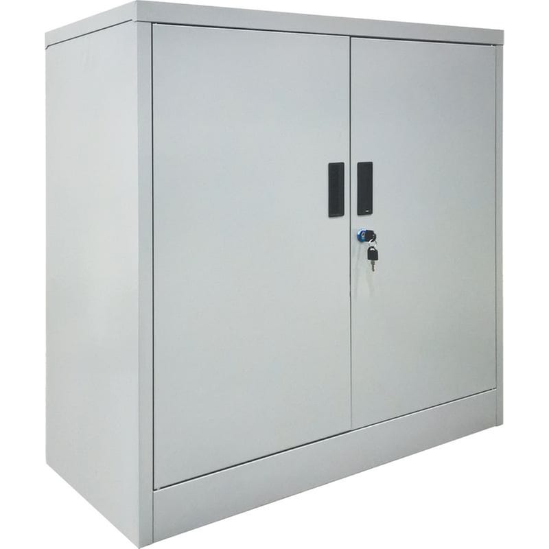 WOODWELL Ντουλαπα Woodwell Δίφυλλη Μεταλλική 90x40x90cm - Γκρι