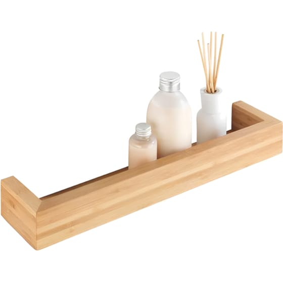 Ράφι Μπάνιου Wenko Μπάμπου 40x9x5cm - Καφέ image 2