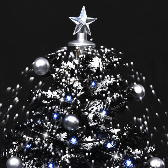 Χριστουγεννιάτικο Δέντρο VidaXL Χιονισμένο με Βάση 75cm - Μαύρο image 5