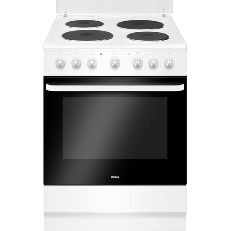 AMICA AMICA ACE6003B 65 Lt Λευκό Ηλεκτρική Κουζίνα Εμαγιέ