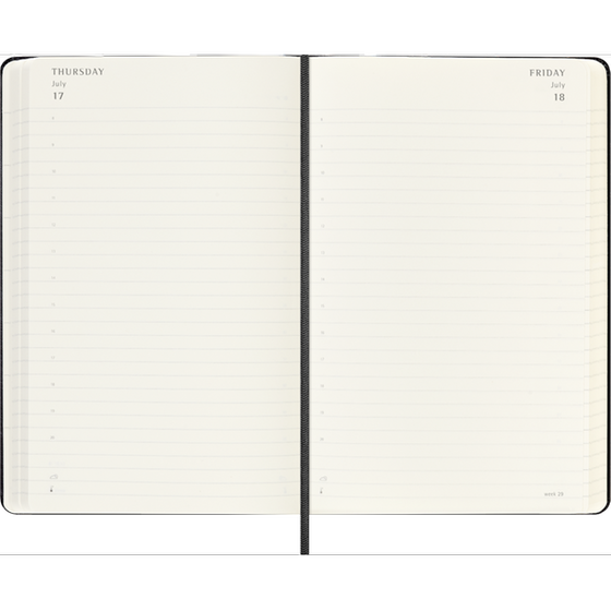 Ημερολόγιο Ημερήσιο Moleskine 2025-2026 18Μ Large Black Hard image 2