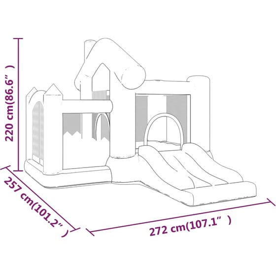 Happy Hop Φουσκωτός Παιδότοπος με Τσουλήθρα από PVC image 6
