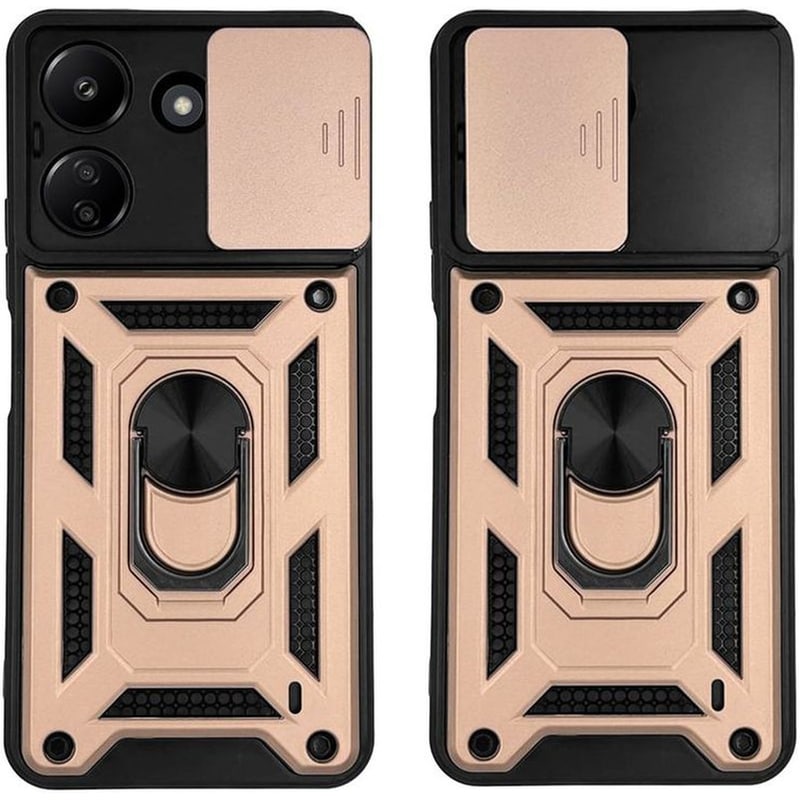 Θήκη Xiaomi Redmi 13C 4G - Sonique Ring Armor Campro - Ροζ Χρυσό