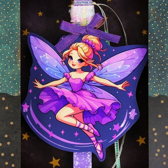 Λαμπάδα Synchronia Νεράιδα Purple image 3