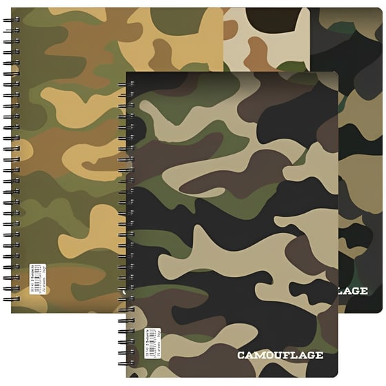 Τετράδιο Σπιράλ NEXT Α4 4 Θεμάτων Camouflage (1 Τεμάχιο) image 0