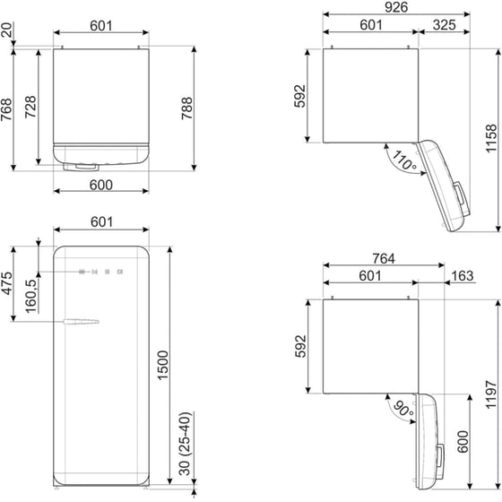 SMEG FAB28LOR6 270 Lt Πορτοκαλί Ψυγείο Μονόπορτο image 2