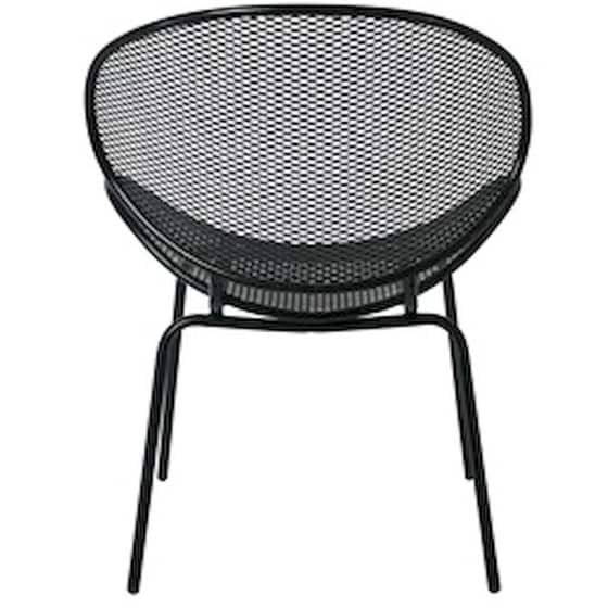 Καρέκλα Woodwell Oliver K D Μεταλλική Mesh  C54263 64x54x85cm - Μαύρη image 1