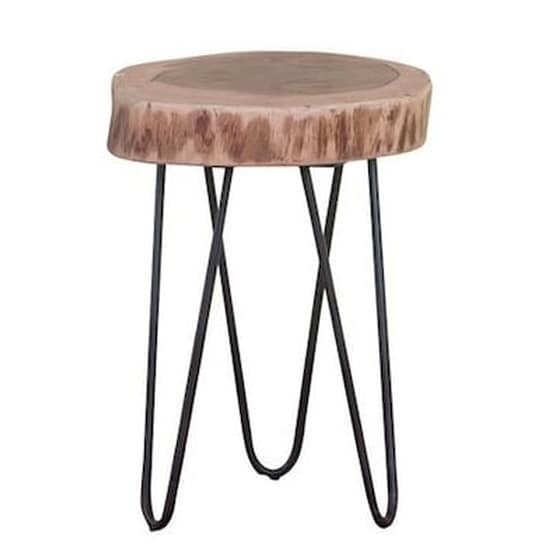 Τραπεζάκι Σαλονιού Woodwell από Ξύλο Ακακίας 35x35x45cm - Καφέ image 0