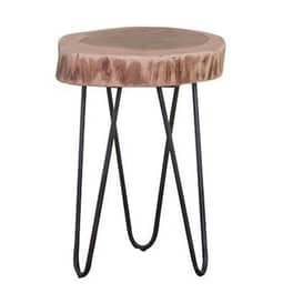 Τραπεζάκι Σαλονιού Woodwell από Ξύλο Ακακίας 35x35x45cm - Καφέ