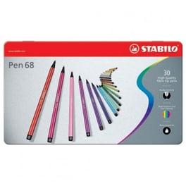 Μαρκαδόροι Γραφής Stabilo Arty Point 68 Μεταλλική Θήκη 1.0 mm (30 Τεμάχια)