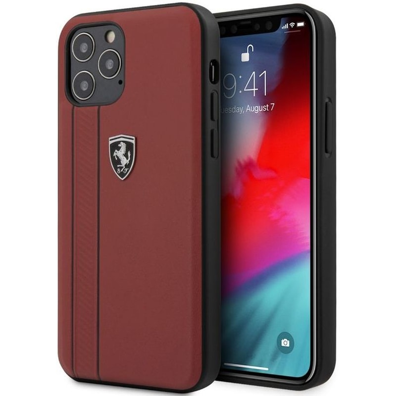 Θήκη Apple iPhone 12 Pro Max - Ferrari Off Track Metal Logo Case - Κόκκινο φωτογραφία