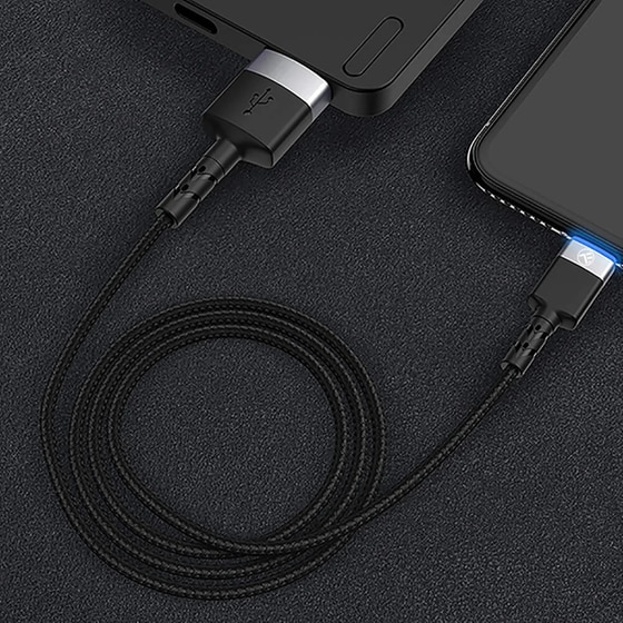 Καλώδιο δεδομένων Tellur USB To Lightning With Led Light 2m - Black image 3