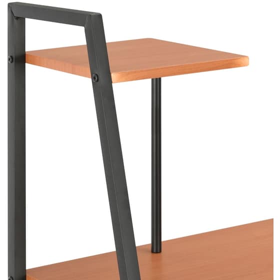 Γραφείο Βιβλιοθήκη VidaXL από Μοριοσανίδα 102x50cm - Μαύρο/Καφέ image 4