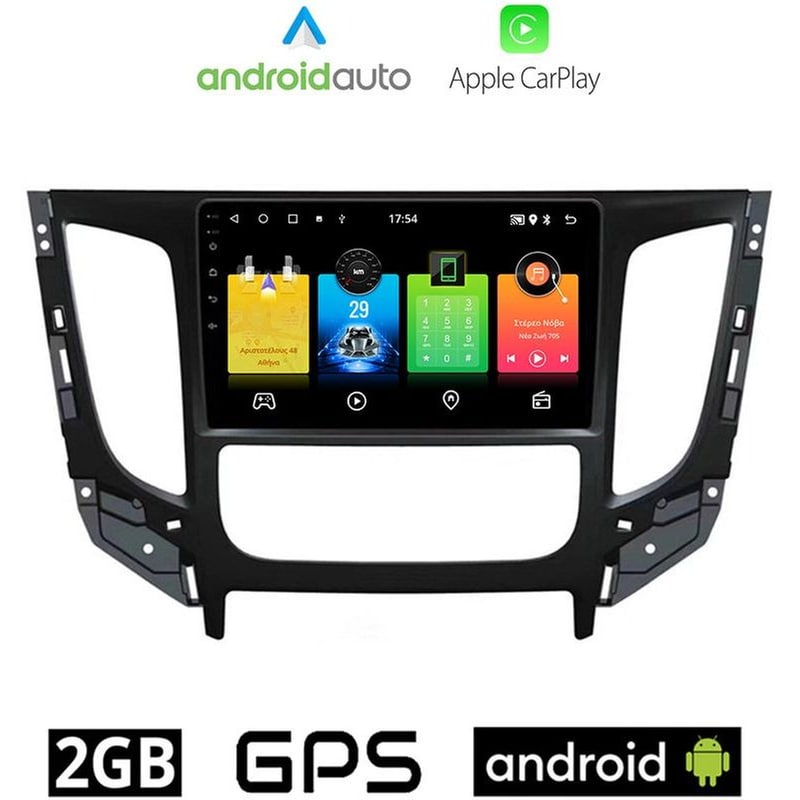 OEM Ηχοσύστημα Αυτοκινήτου Mitsubishi L200 (2015-2019) Οθόνη αφής 9 Android 32GB+2GB Μαύρο
