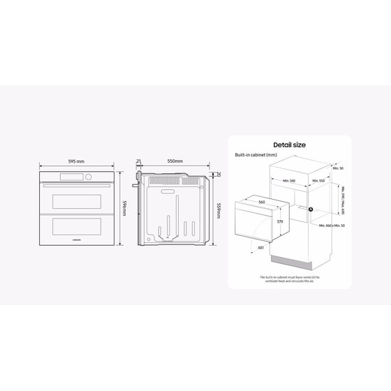 SAMSUNG NV7B4545VAS/U3 76 Lt Inox Εντοιχιζόμενος Φούρνος Άνω Πάγκου image 15