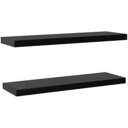 Ράφια Τοίχου VidaXL από MDF 120x20x3.8 cm 2 Τμχ - Μαύρο