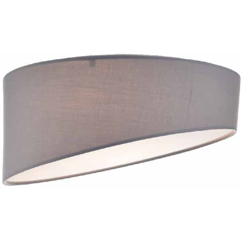 ACA DECOR Φωτιστικό Πλαφονιέρα Aca Pablo Ad8030pg από Μέταλλο/Ύφασμα - Γκρι