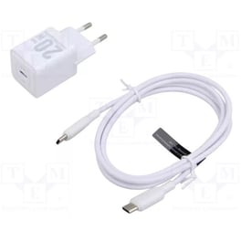Φορτιστής Πρίζας Vention TZ-FEPW0-EU-02 20W USB-C - Λευκό