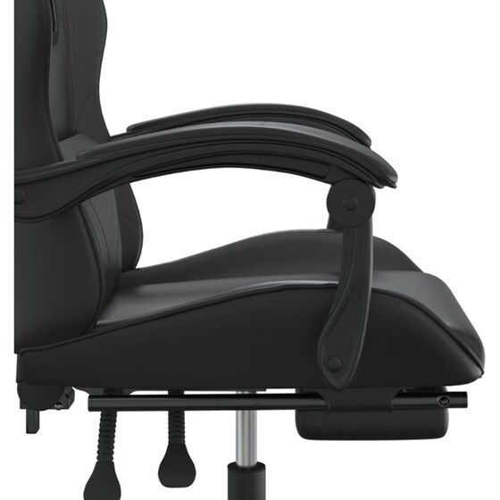 Καρέκλα Gaming VIDAXL 3143862 με Υποπόδιο από Τεχνητό Δέρμα - Μαύρη image 5