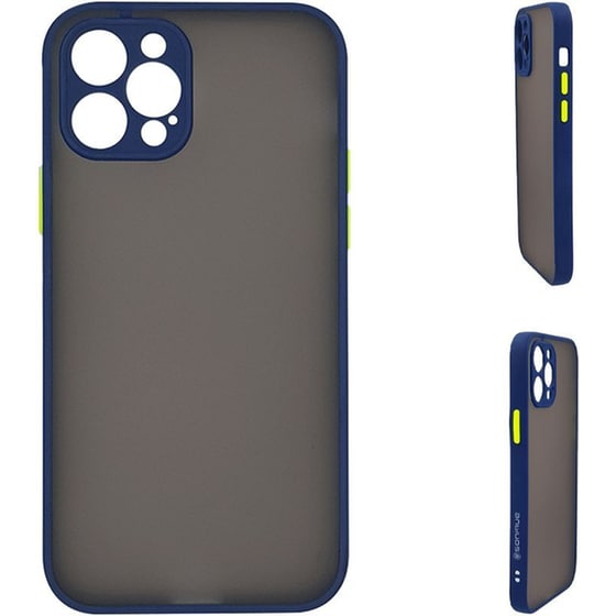 Θήκη Apple iPhone 12 Pro Max - Sonique Color Button Bumper - Μπλε image 0
