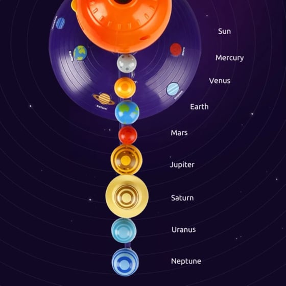 Top Bright Solar System 3D with Projector STEM Game image 2
