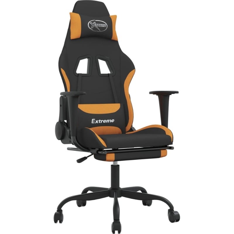 Καρέκλα Gaming VIDAXL 3143727 με Υποπόδιο - Μαύρο