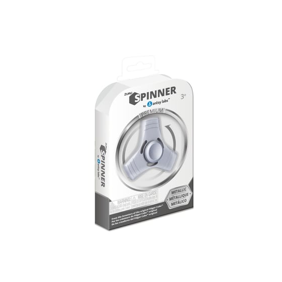 Fidget Spinner Metallic Silver Triangle By Antsy Labs image 1
