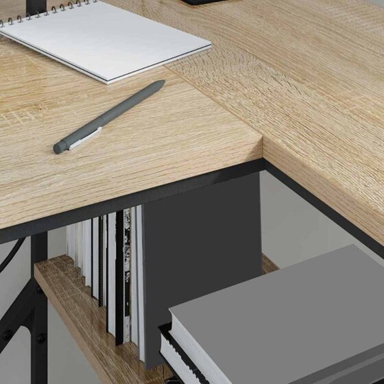 Γραφείο VidaXL από Επεξεργασμένο Ξύλο 120x79x86,5 cm - Sonoma Δρυς image 4