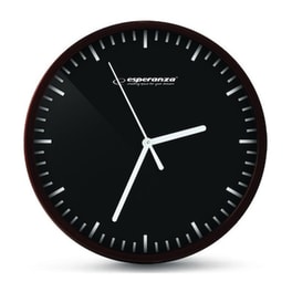 Αναλογικό Ρολόι Esperanza Τοίχου Budapest Ehc010k Φ20 cm- Μαύρο