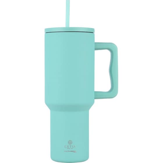 Θερμός Handled Tumbler Estia Straw Tumbler XL Save the Aegean Bermuda Green 1200ml image 0