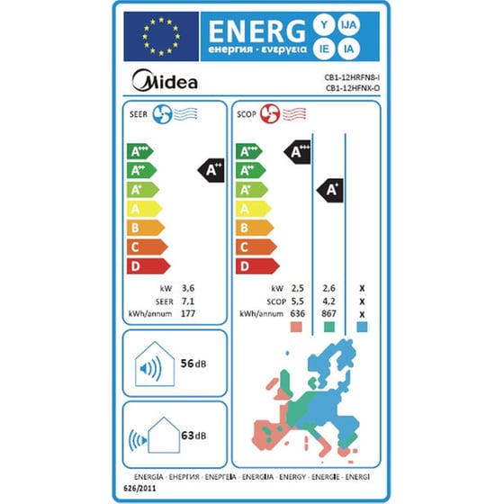 MIDEA Breezeless E CB1-12HRFN8/HFNX Κλιματιστικό Inverter 12.000 BTU A++/A+++ με Ιονιστή & WiFi image 8