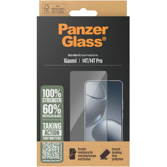 Προστατευτικό οθόνης Xiaomi 14T/14T Pro 5G - PanzerGlass Ultra-Wide Fit Screen Protection image 3