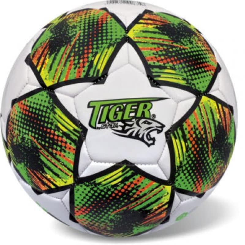 STAR TOYS Μπάλα Ποδοσφαίρου Tiger Star Match Line Stars Fluo Green 35/835 Size 5 από Δερματίνη