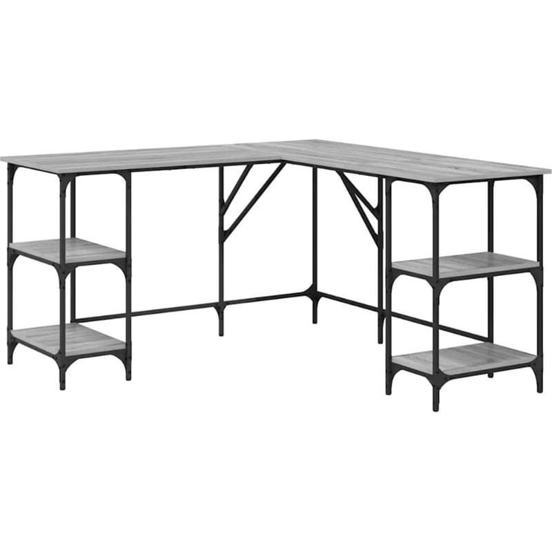 Γραφείο VidaXL από Επεξεργασμένο Ξύλο 139x139x75 cm - Γκρι Sonoma
