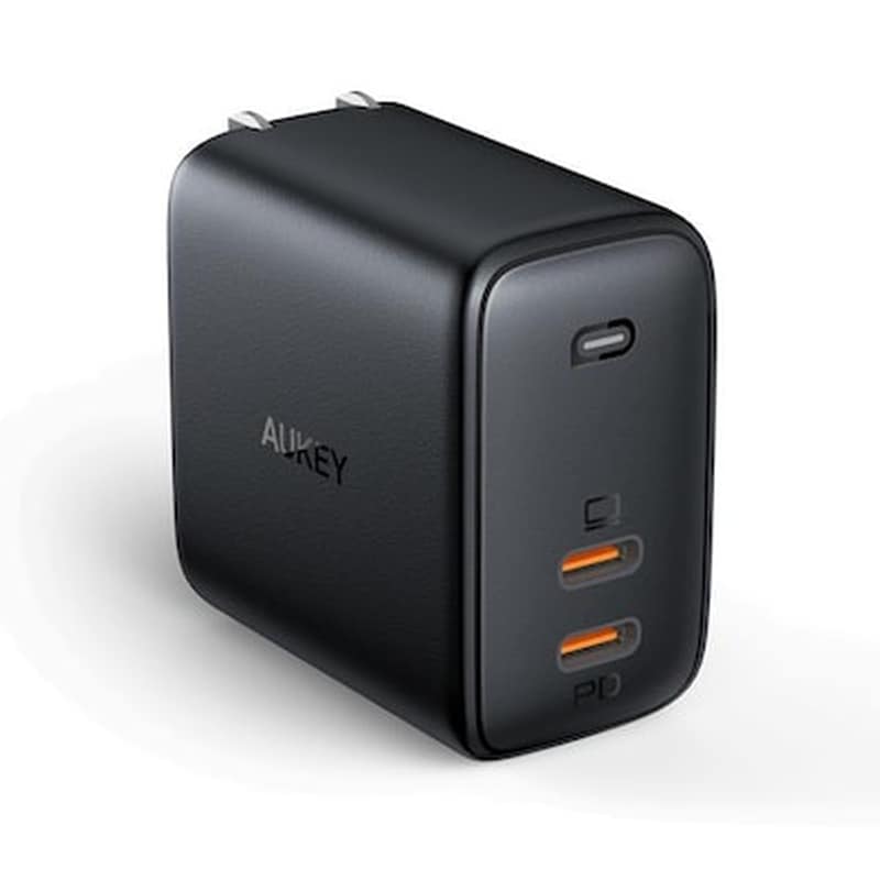 OEM Φορτιστής Πρίζας Aukey Pa-b4 Omnia Duo 2x Usb-C 65W - Black