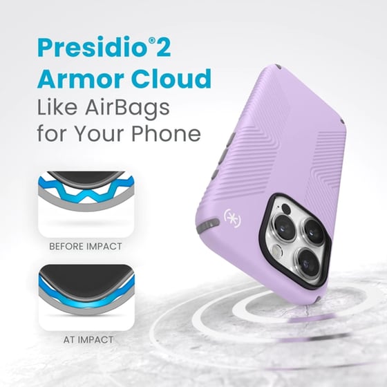 Θήκη Apple iPhone 15 Pro - Speck Presidio2 Grip MagSafe - Spring Purple/Cloudy Grey image 3