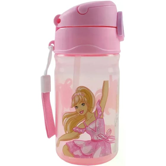 Παγούρι Gim Πλαστικό με Καλαμάκι Barbie 350ml image 1